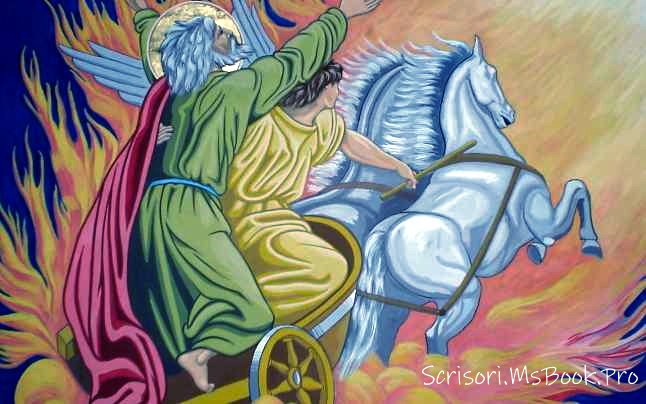 Sfântul Ilie și legenda carului de foc cu care se plimbă pe cer.